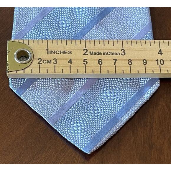 Fratelli Moda Blue 100% Silk Men’s Neck Tie Made In Italy - Picture 4 of 9